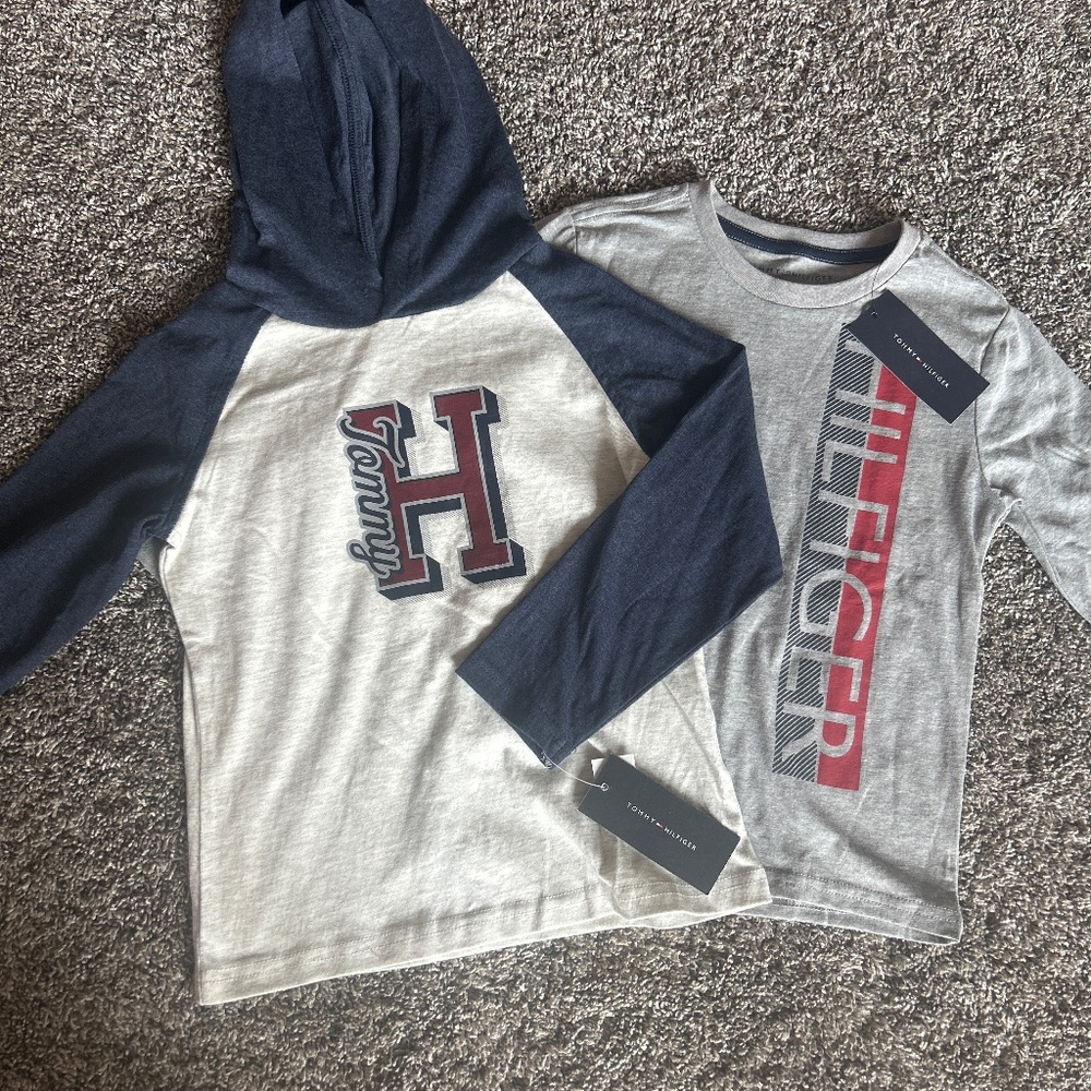 Two Tommy Hilfiger 4T long sleeve shirts